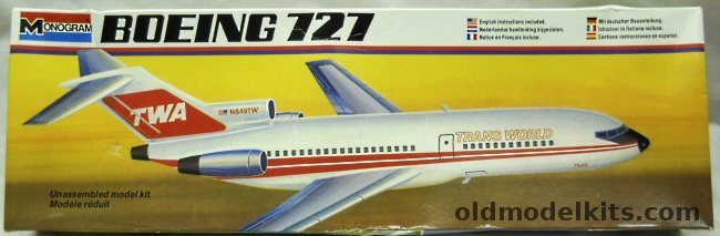 Monogram 1/96 Boeing 727 TWA - (ex-Aurora), 5414 plastic model kit